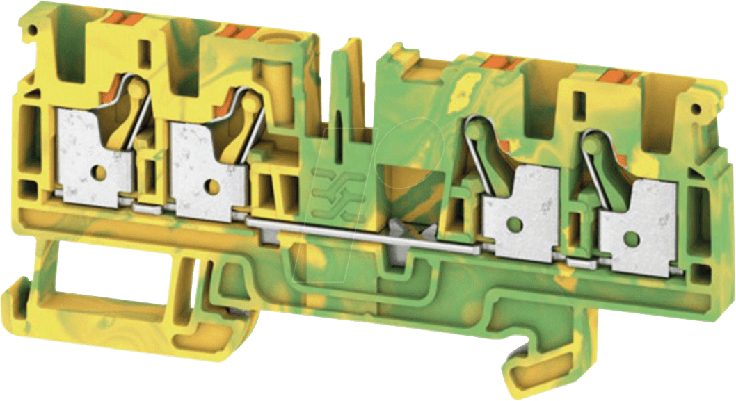 4050118411751 - A4C 4 PE - Durchgangsklemme Klippon® Connect A-Serie grün   gelb