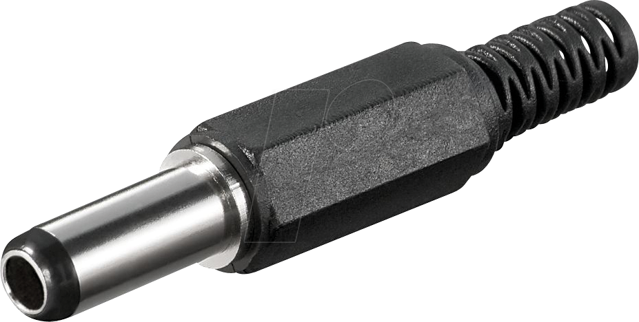 GOOBAY 11123 - Hohlstecker mit Knickschutz Ø außen: 5,5 mm, Ø innen 2,5 mm