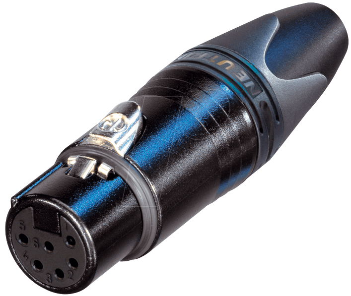 NEUTRIK NC6FXX-G - XLR-Kabelbuchse, 6-pol,schwarz