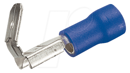 FSA-B-6,35 - Flachsteckadapter, Breite: 6,35mm, blau