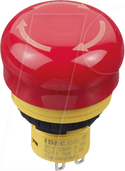 ID AB6E3BV02PTRM: X6-16mm, E-Stop, unibody, 30mm mushr, 2NC, sold - tab ...