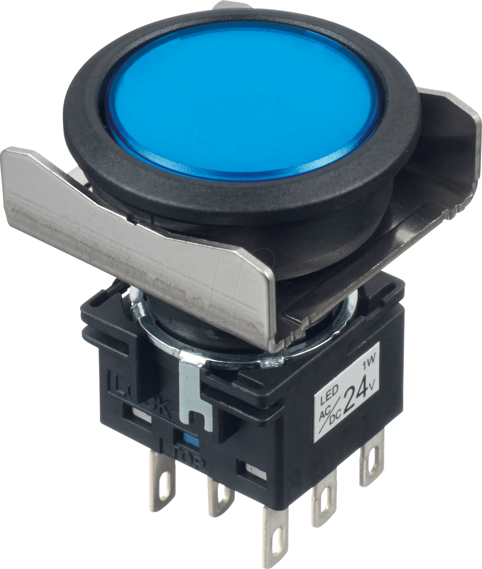 ID LBW6LA1T64S - Beleuchteter Einbautaster LBW, 26 mm , 2 CO