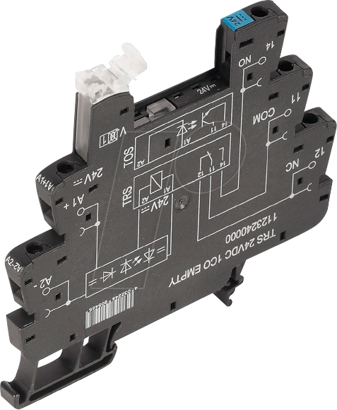 4032248905713 - TRS 24VUC 1CO EMPTY Relaissockel mit Anzeige LED Passend für Serie (Relais) Serie TERMSERIES (B x H x T) 64 x 896 x 88 mm 10 St