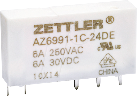 AZ6991-1C-12DA - Leistungs-Relais, 12 V DC, 8 A, 1 CO