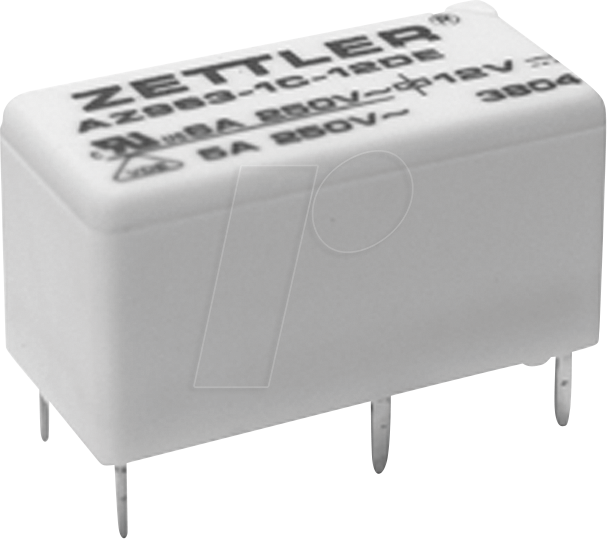 AZ963-1CE-12DE - Subminiatur-Leistungs-Relais , 12 V DC, 6 A, 1 CO