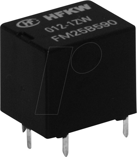 HFKW-012-1ZW - Hochstromrelais monostabil, THT, 12 V DC, 25 A, 1 Wechsler (CO)