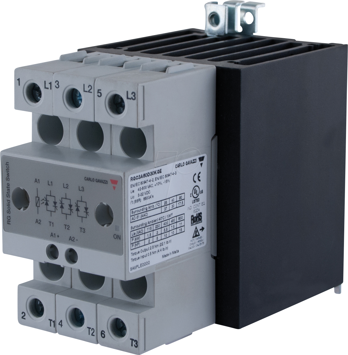 5350035423769 - RGC3A60A30KGE - Halbleiterrelais Typ RGC 3-pol 30 A 42 - 660 V AC