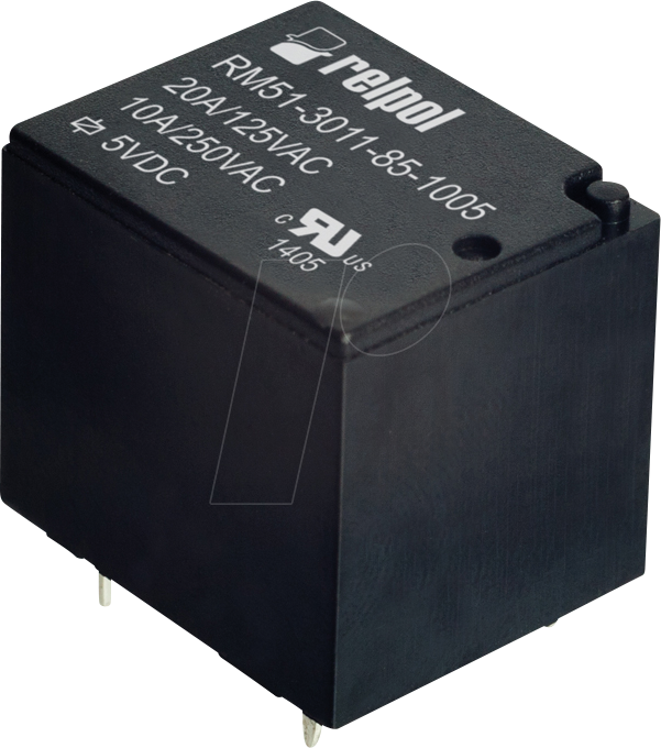 RPL RM51 24DC - Leistungsrelais monostabil, THT, 24 V DC, 10 A, 1 Wechsler (CO)