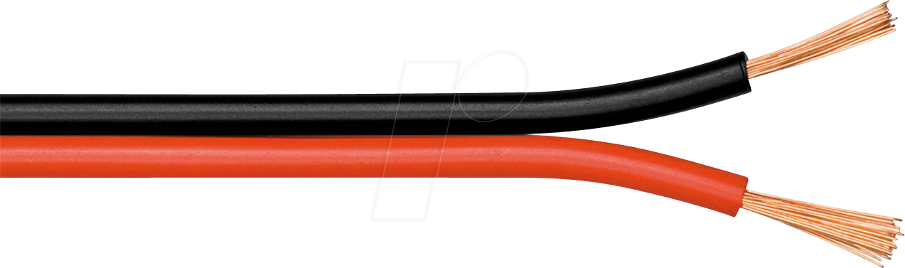 GOOBAY 15025 - Lautsprecherkabel 2x4.0mm², 100 m rot/schwarz CCA