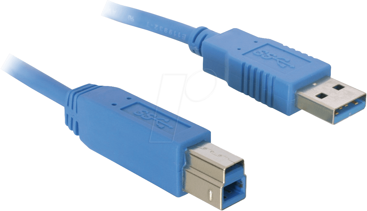 USB3 AB 300 BL: USB 3.0 Kabel, A Stecker auf B Stecker, 3 m bei reichelt  elektronik
