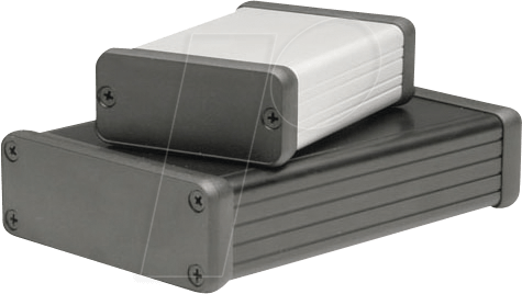 1455K1202BK - Profilgehäuse, 1455 K, 120 x 78 x 43 mm, schwarz eloxiert