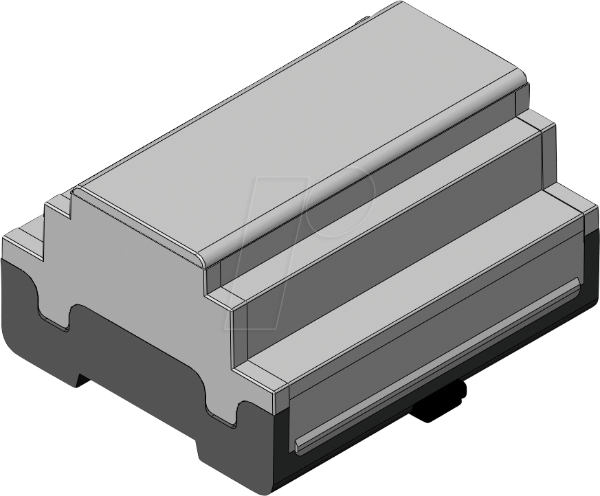 APRA DB6 GUS - Leergehäuse, geschlossen, 107 x 58 x 90 mm, 6 TE