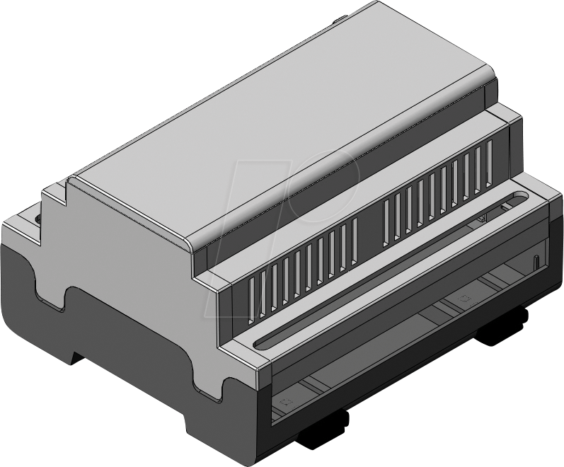 APRA DB6 GBK - Leergehäuse, geschlossen, 107 x 58 x 90 mm, 6 TE