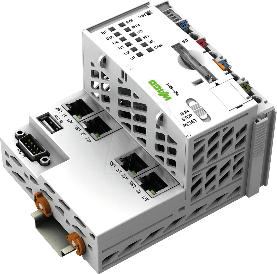 WAGO 750-8215 - Controller PFC200, 2. Gen., 4 x ETHERNET, CAN, CANopen