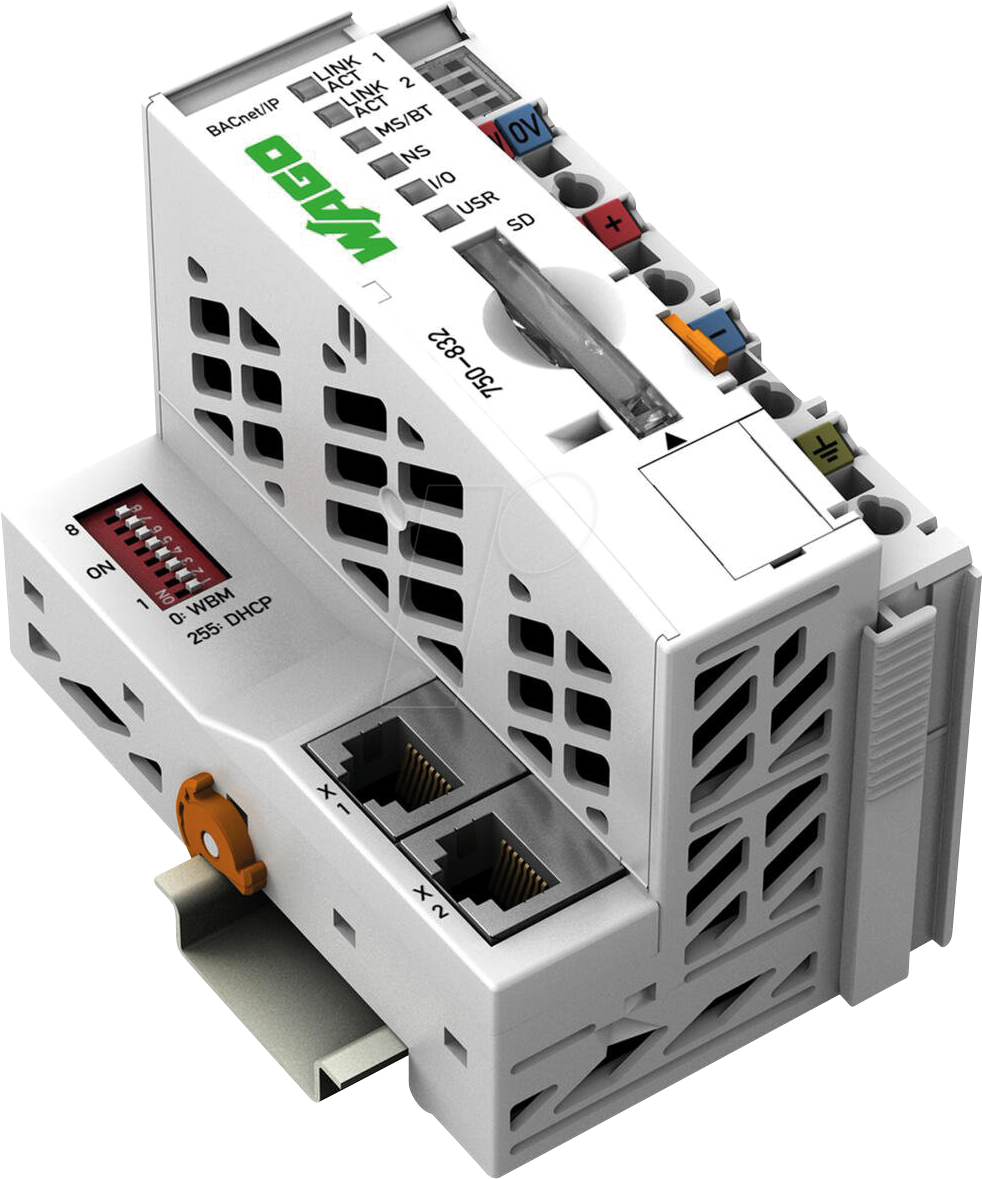 WAGO 750-832 - Controller BACnet/IP, 4. Gen., 2 x ETHERNET, SD-Karten-Steckplat