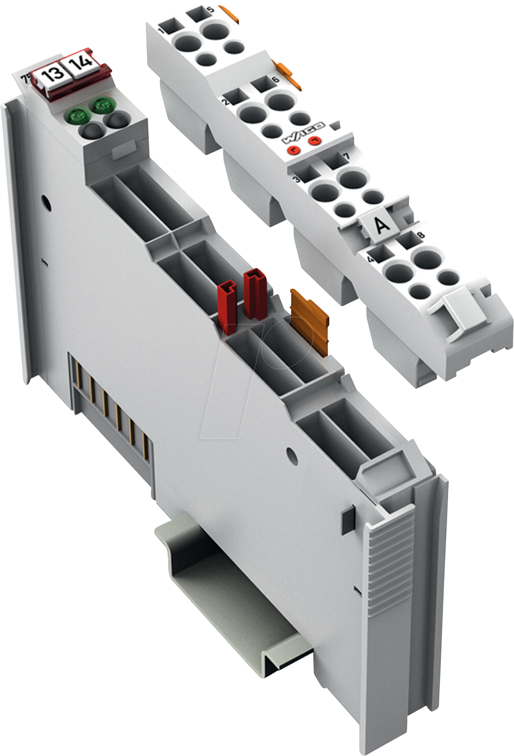 WAGO 753-513 - 2-Kanal-Relaisausgang, 250 V AC, 2,0 A, Potentialfrei, 2 Schließ
