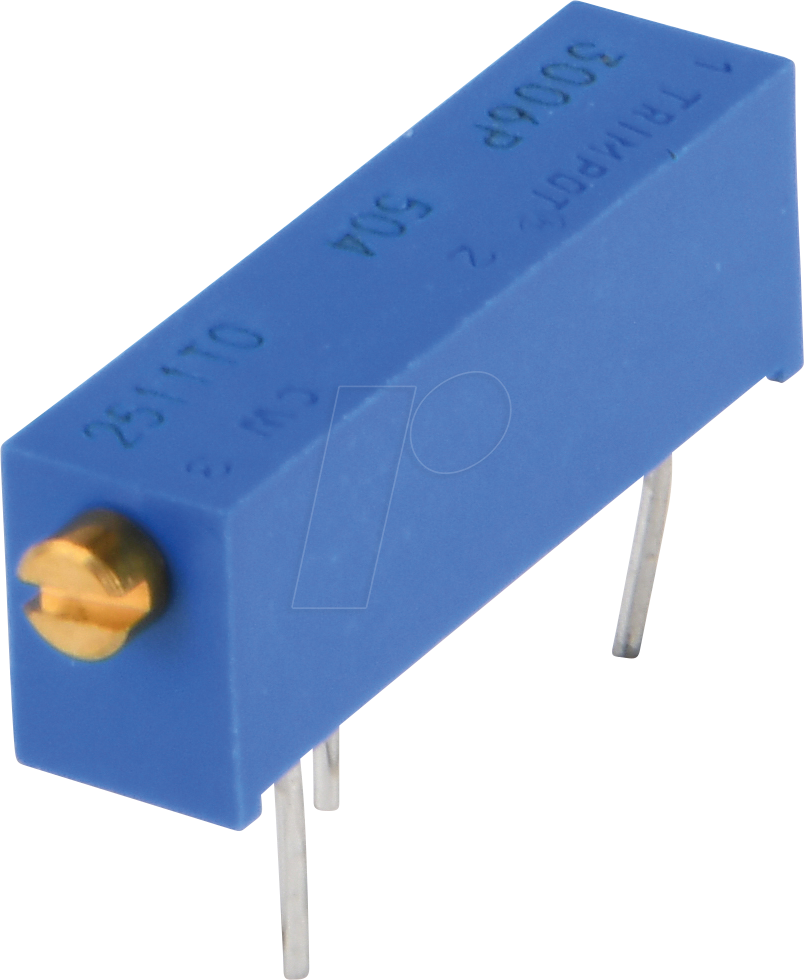 BOU 3006P-1-504 - Spindeltrimmer, 15 Gänge, 500 kOhm, linear