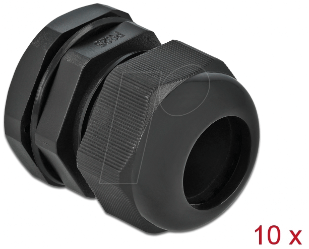 4043619602247 - DELOCK 60224 - Kabelverschraubung PG25 schwarz 10er-Pack