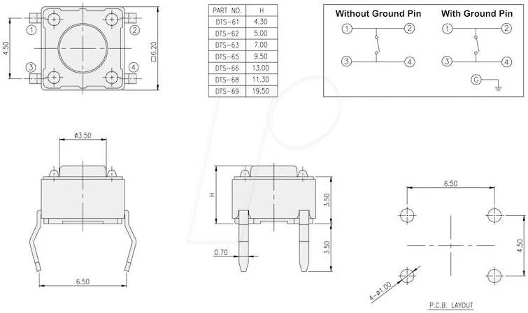 dip-dts-61k-kurzhubtaster-printmontage-1-schlie-er-6-x-6-x-4-3-mm