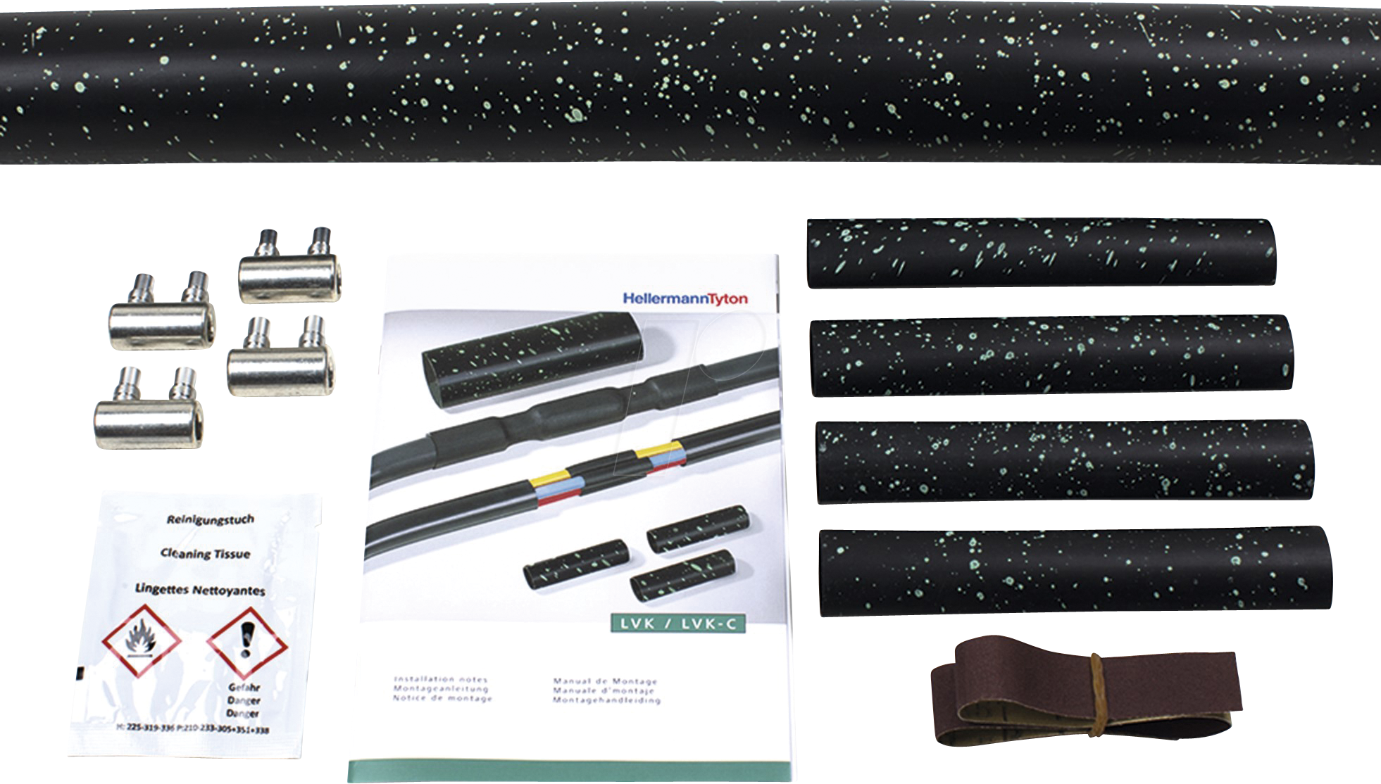 HT 380-04014 - Schrumpfschlauch Kit - 4:1, 5x1,5-16mm², mit Schraubverbinder
