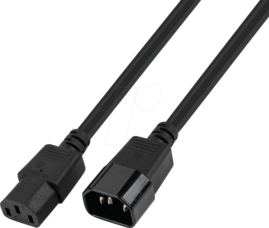 4260424518543 - TTL 7100-05M-1 - Netzkabel C13 auf C14 05 m schwarz