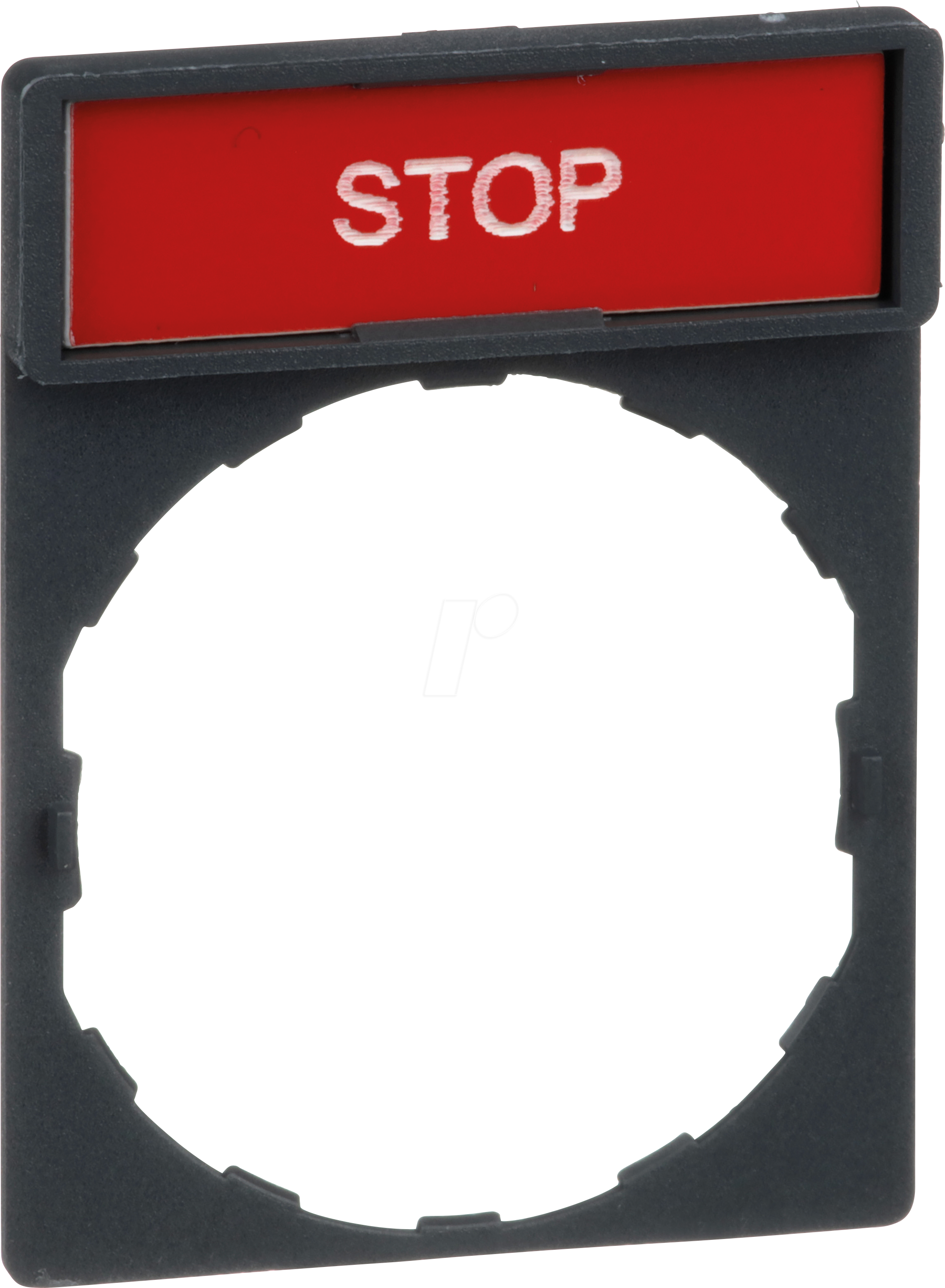 ZBY2304 - Schildträger 30x40mm, für Ø 22 Geräte, m. Schild STOP