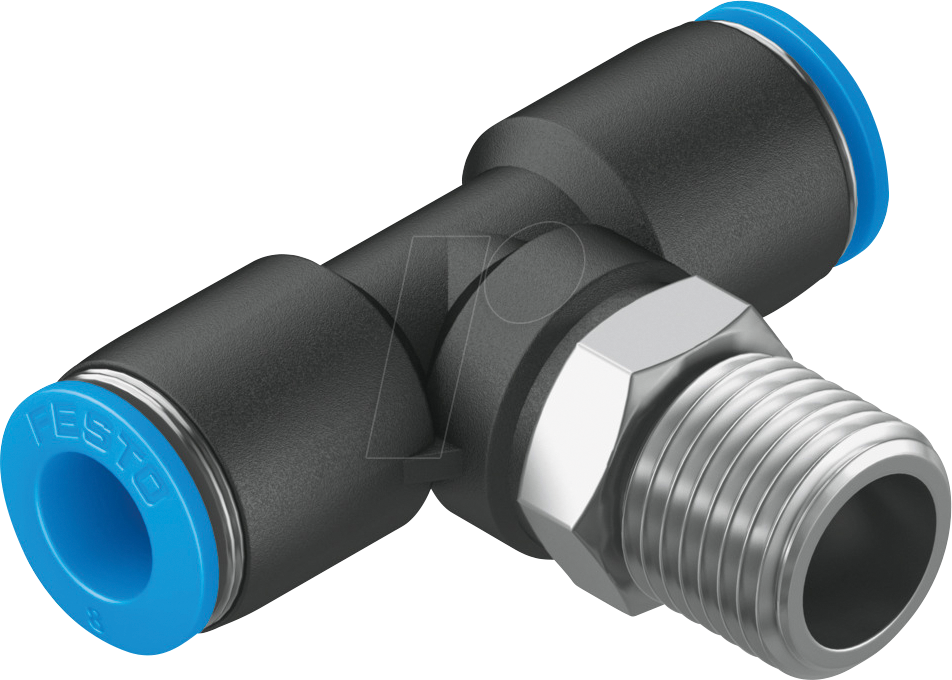 4052568032036 - 153110 - Steckverschraubung T-Form mit Außensechskant R1 4  2xØ 8 mm