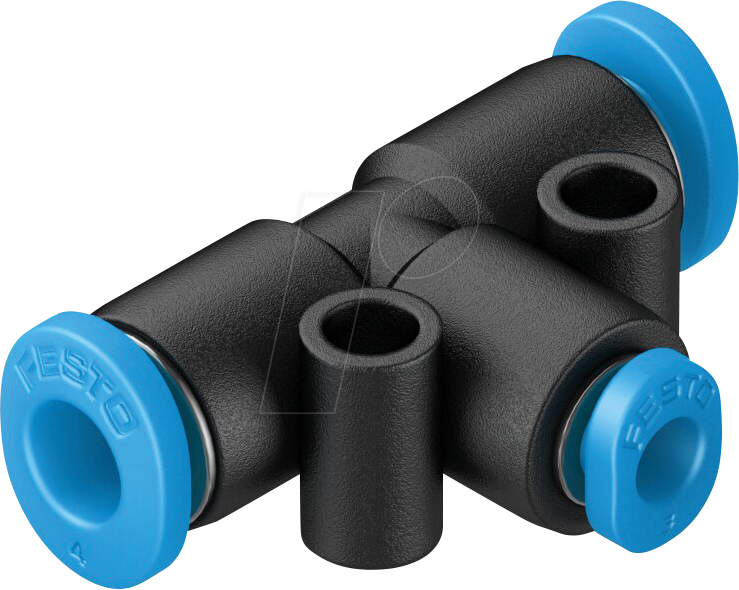 4052568034269 - 153368 - Steckverbindung T-Form 1x Ø 4 mm  1x Ø 3 mm  1x Ø 4 mm