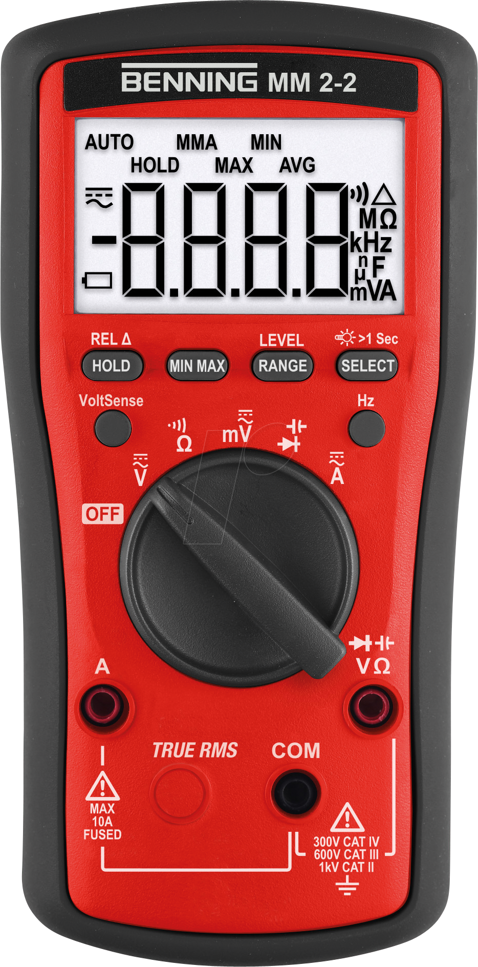 4014651446922 - Benning MM 2-2 Hand-Multimeter digital CAT II 1000 V CAT III 600 V CAT IV 300 V Anzeige (Counts) 6000