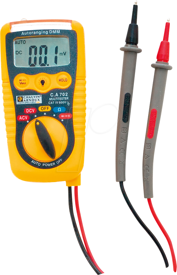 CHAU P01191739Z - Multimeter C.A 702, digital, 2000 Counts, 600 V AC/DC