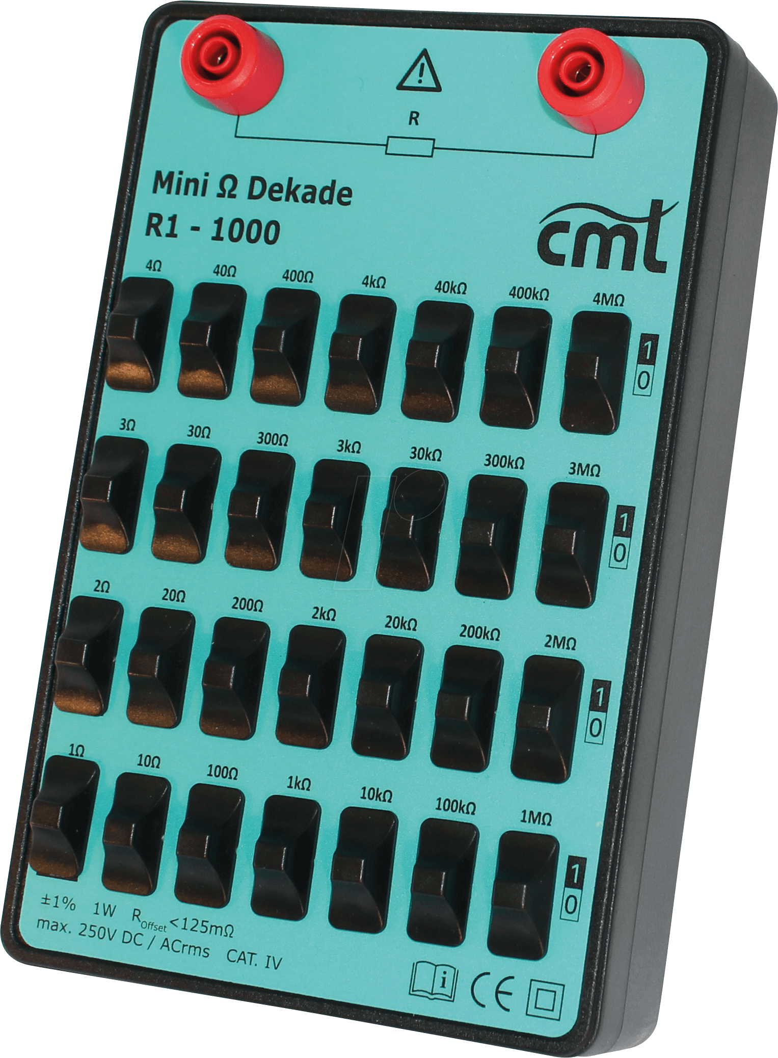 CMT R1-1000 - Widerstandsdekade R1-1000, 1 Ohm - 4 MOhm, 1 W