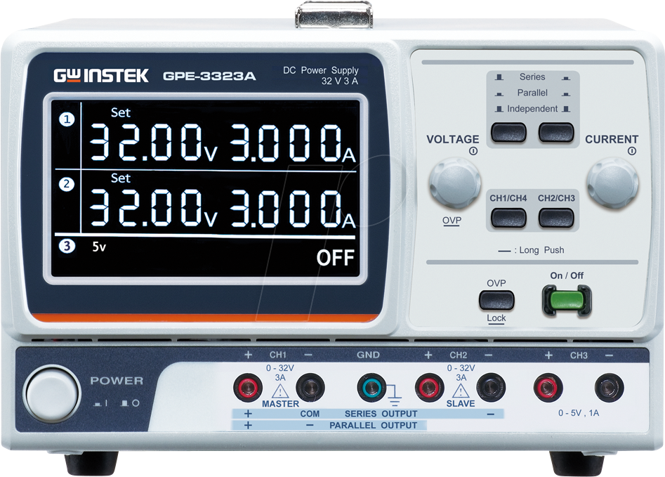 4711458122911 - GPE-3323A - Labornetzgerät 217 W 0 - 32 V 0 - 3 A 3 Kanal DC