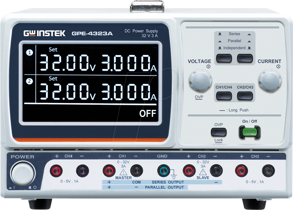 4711458122928 - GPE-4323A - Labornetzgerät 212 W 0 - 32 V 0 - 3 A 4 Kanal DC 4711458122928 - GPE-4323A - Labornetzgerät 212 W 0 - 32 V 0 - 3 A 4 Kanal DC
