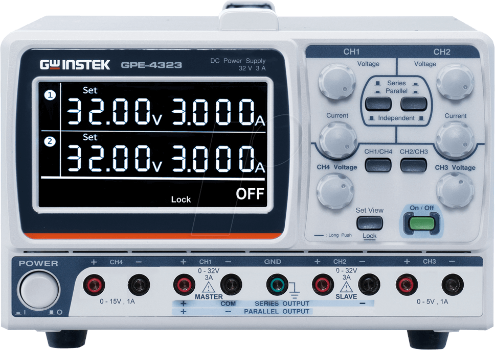 4719692509291 - GW Instek GPE-4323 Labornetzgerät einstellbar 0 - 32 V 0 - 3 A 212 W Anzahl Ausgänge 4 x