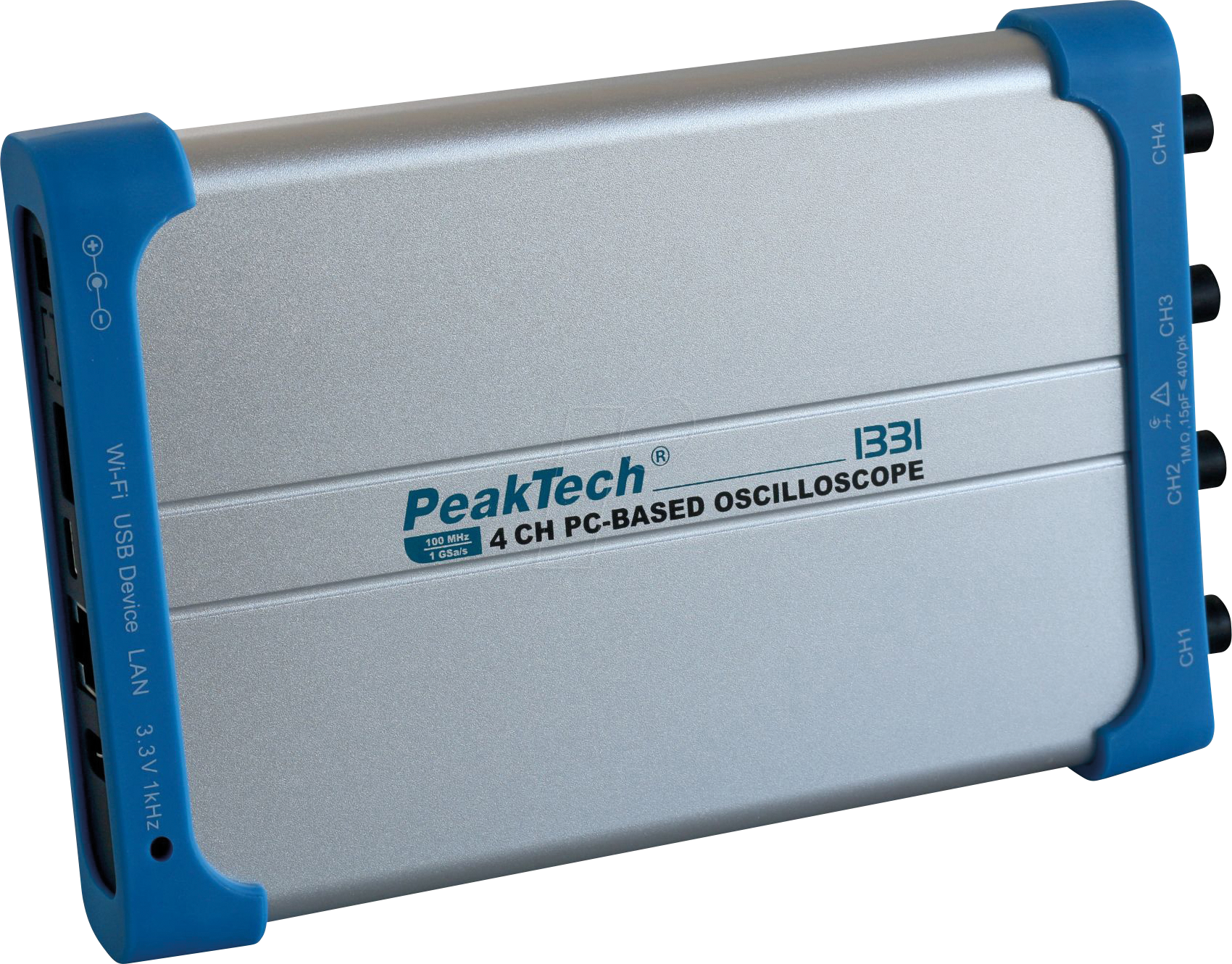 PEAKTECH 1331 - USB-Oszilloskop, 100 MHz, 4 Kanäle