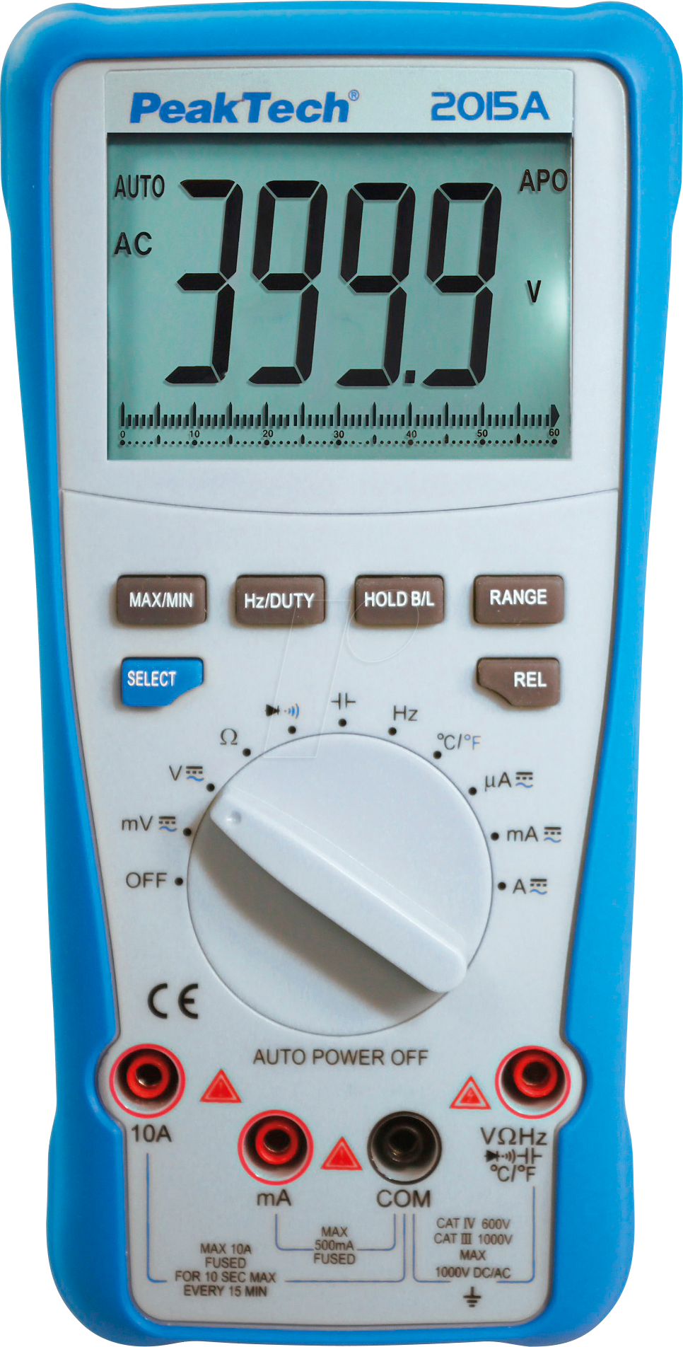 4250569405709 - 2015 A - Multimeter digital 4000 Counts TRMS Temperaturmessung