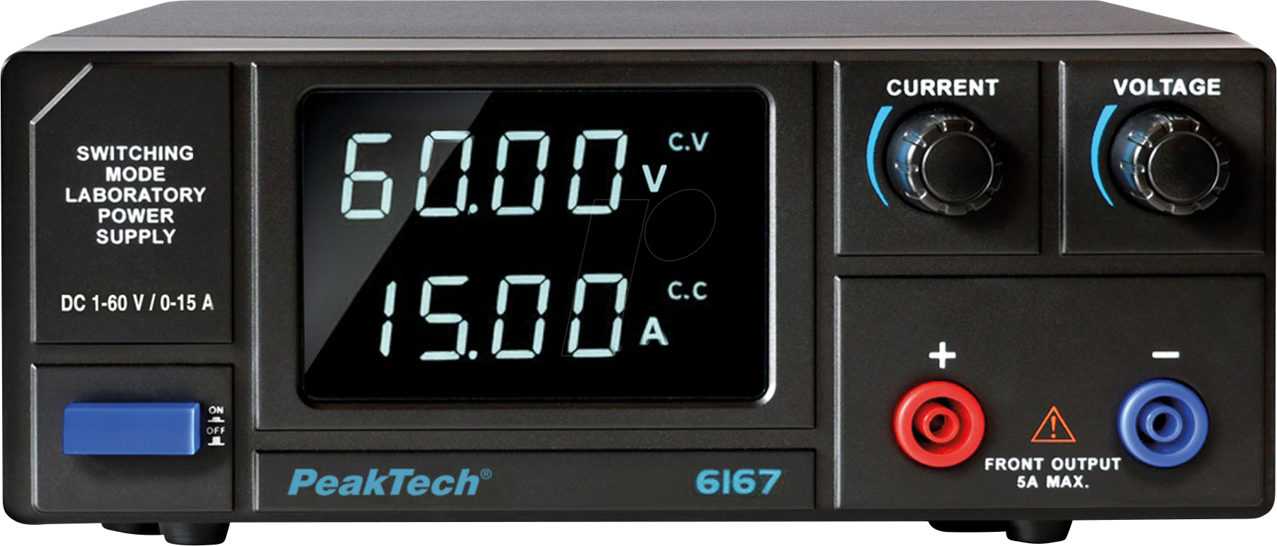 PEAKTECH 6167 - Labornetzgerät, 1 - 60 V, 0 - 15 A, 1 Kanal