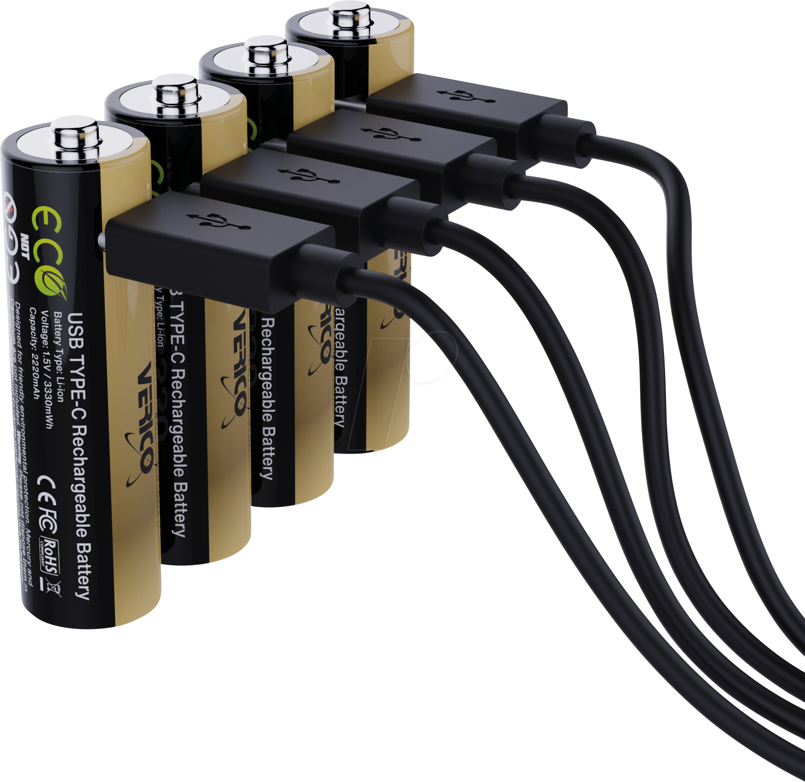 4713095609213 - 4X AA3300 - LI-Ion-Akku AA (Mignon) 15 V 2220 mAh USB-C 4er-Pack 4713095609213 - 4X AA3300 - LI-Ion-Akku AA (Mignon) 15 V 2220 mAh USB-C 4er-Pack