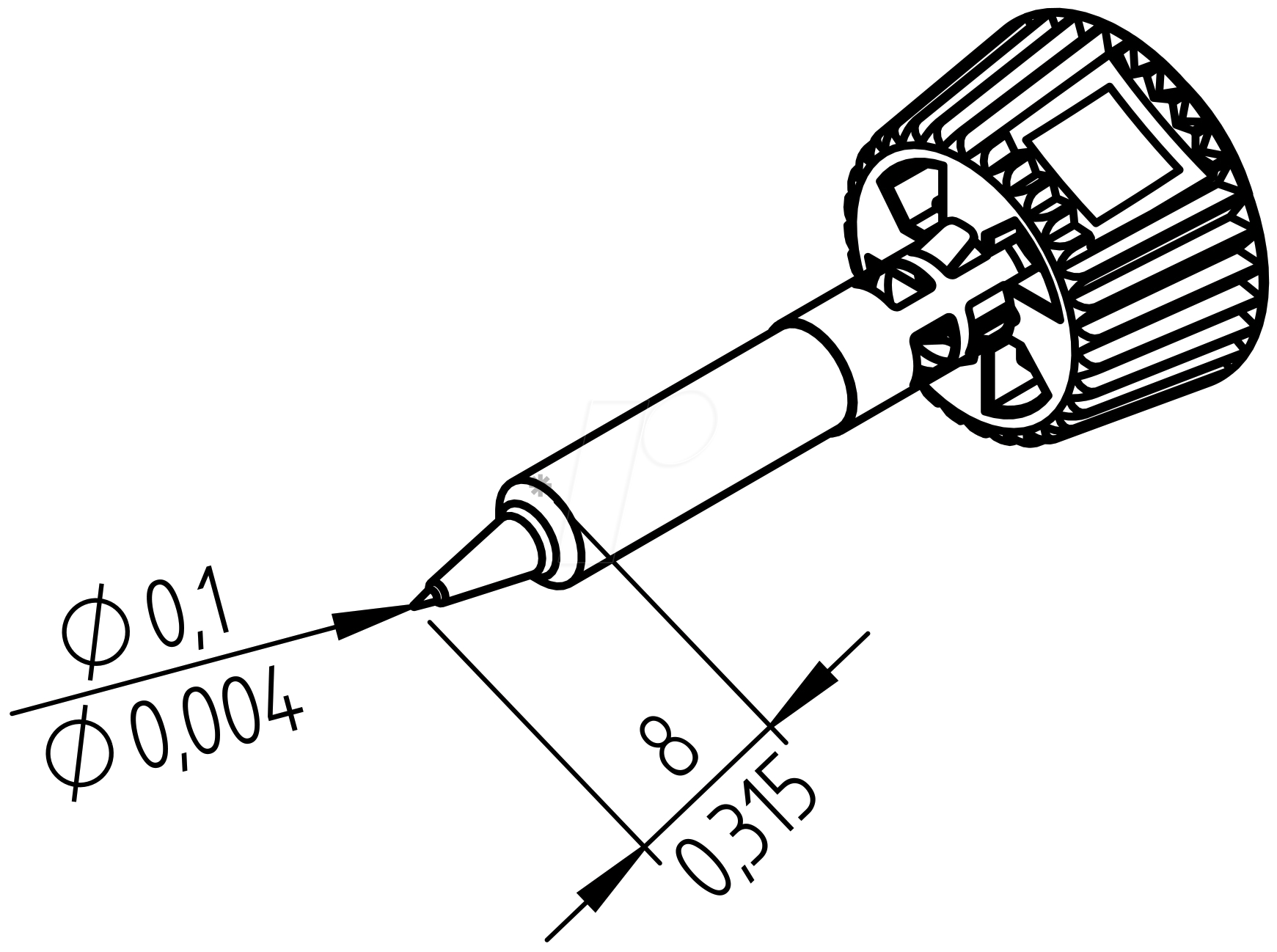 4003008148787 - 0142PDLF01 SB Lötspitze Bleistiftform Spitzen-Größe 010 mm Inhalt 1 St