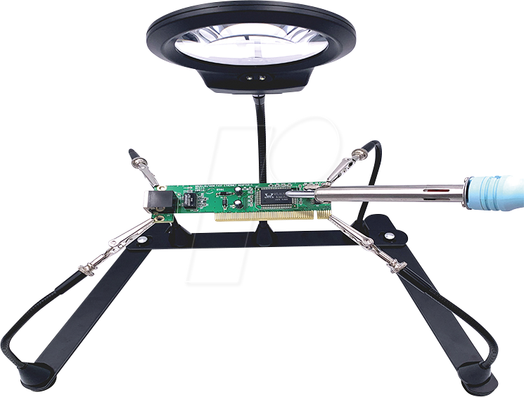 ANMAS MG511 - Platinenhalter, mit 4 flexiblen Armen und Lupe