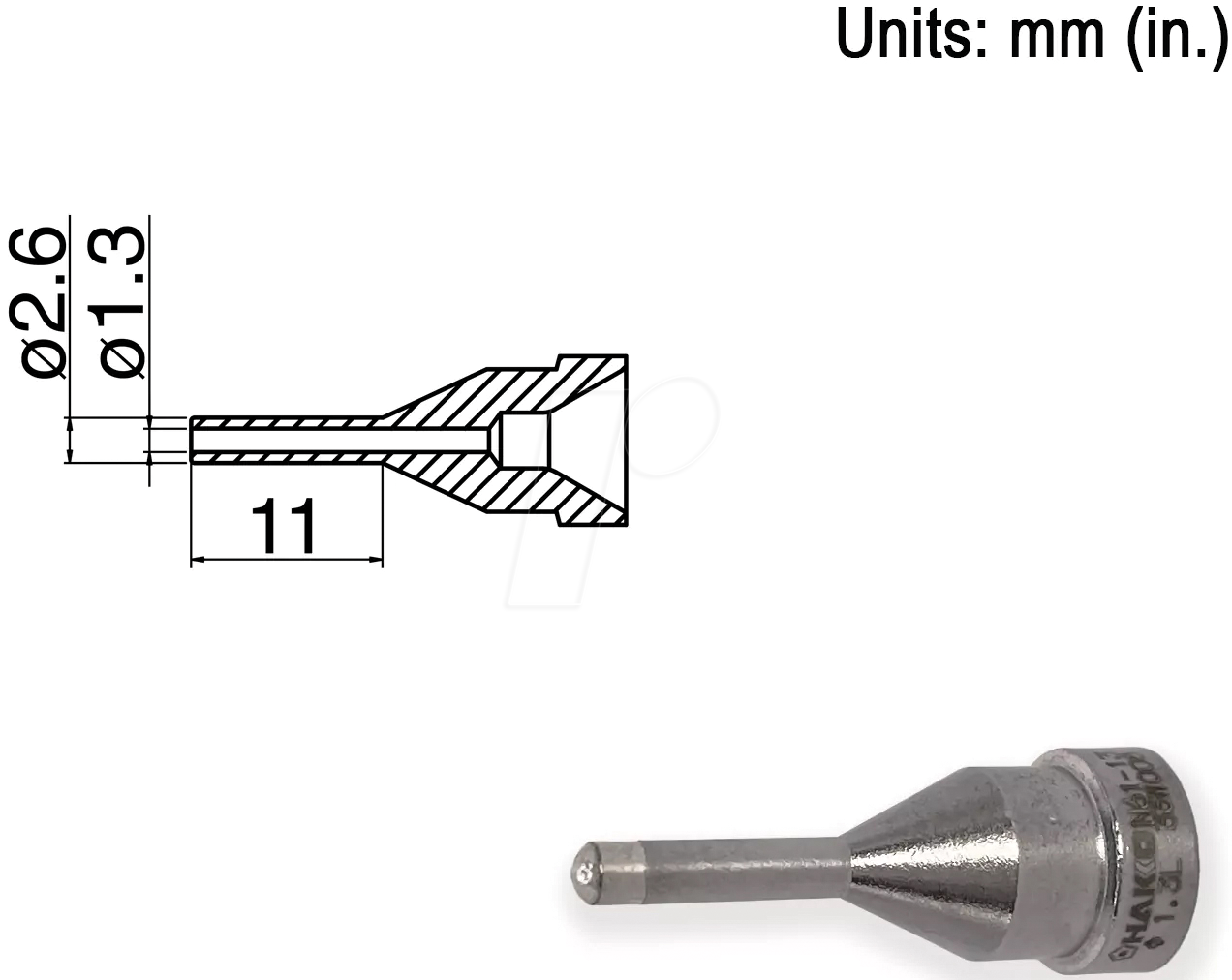4962615046285 - Entlötdüse Serie N61 Ø 13 mm Typ lange Ausführung