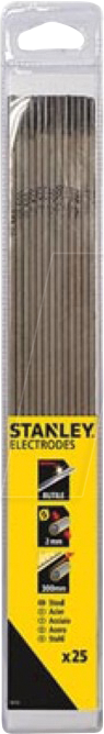 VEL STW90472 - Rutil Schweißelektroden 2,0 mm x 300 mm, 25 Stück