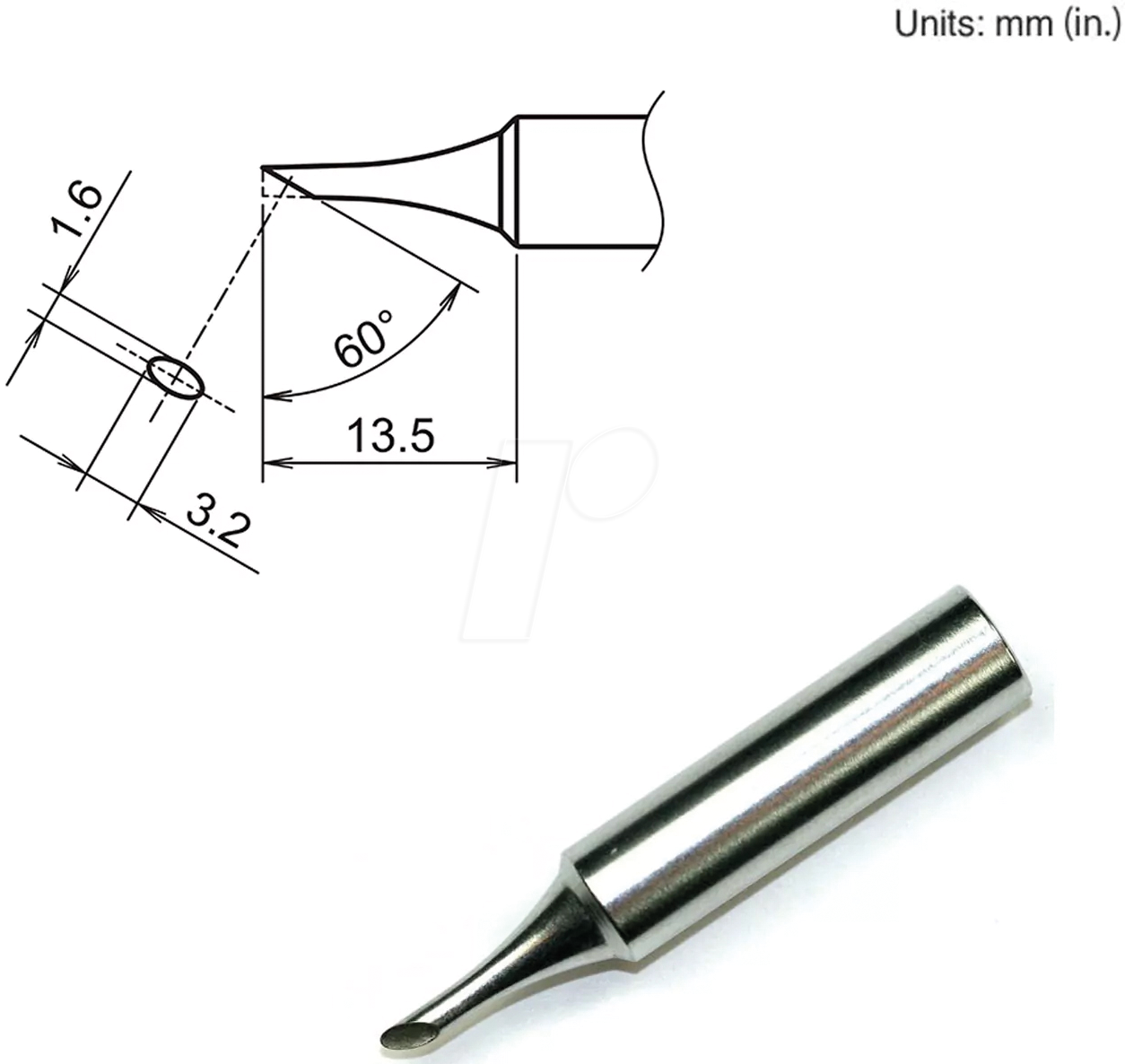 4962615027598 - HAK T18-CF15 - Lötspitze T18-CF15 15 mm abgeschrägt