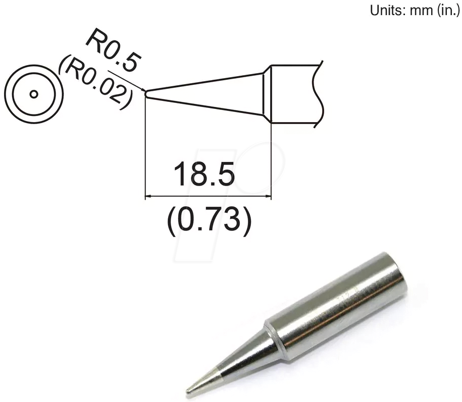 4962615038754 - HAK T19-B - Lötspitze T19-B 05 mm konisch