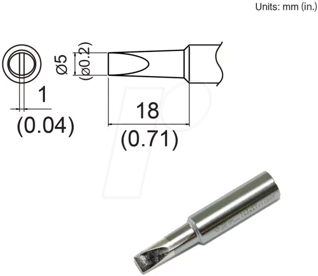4962615038730 - HAK T19-D5 - Lötspitze T19-D5 50 mm meißel
