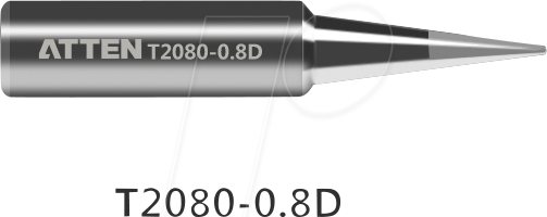 ATTEN T2080-0.8D - Lötspitze, 0,8 mm, spitz