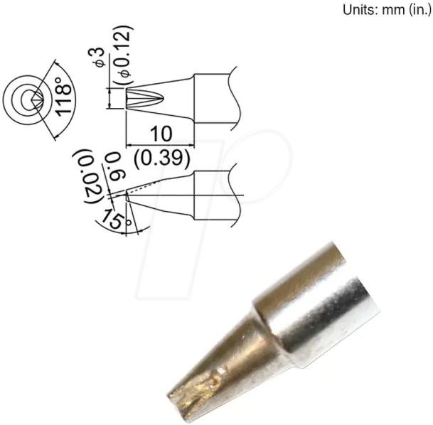 4962615052279 - HAK T33-SS1610 - Aktiv-Lötspitze T33-SS1610 30 mm rille