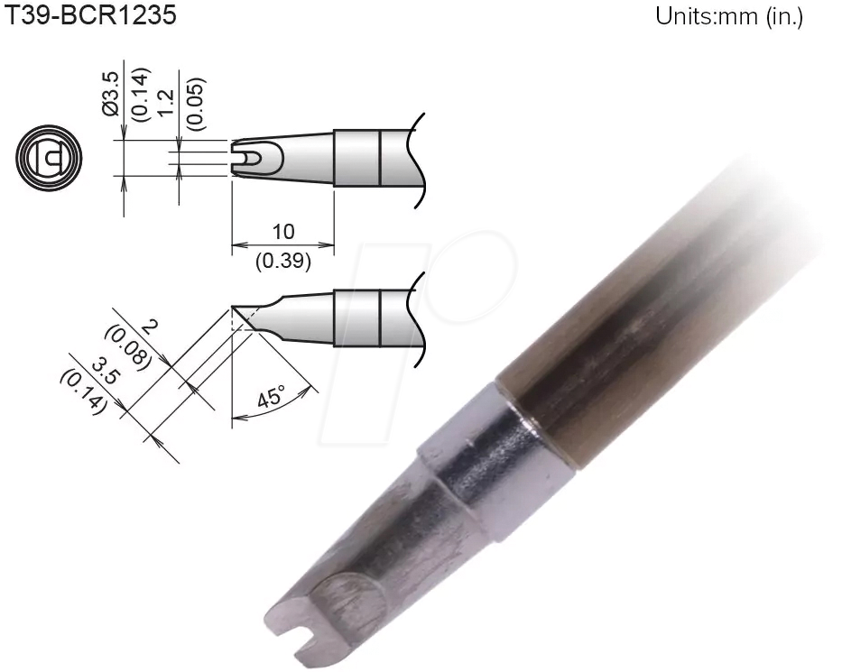 4962615059216 - HAK T39-BCR1235 - Aktiv-Lötspitze T39-BCR1235 35 mm rille