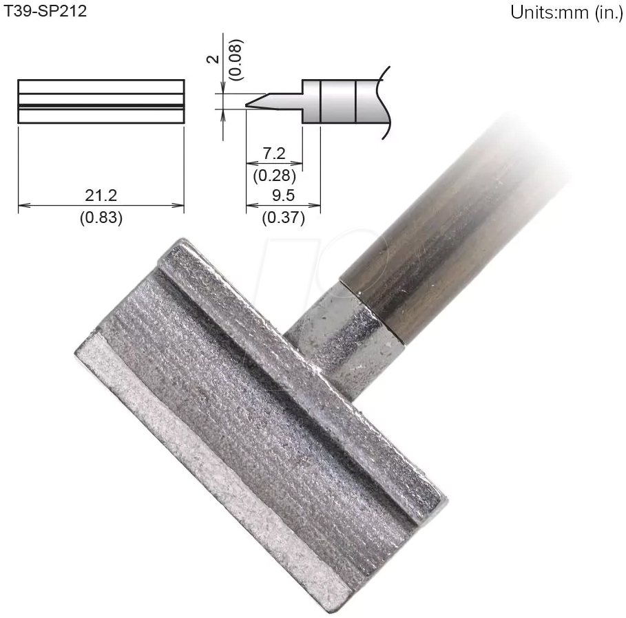 4962615059476 - HAK T39-SP212 - Aktiv-Lötspitze T39-SP212 Spatel