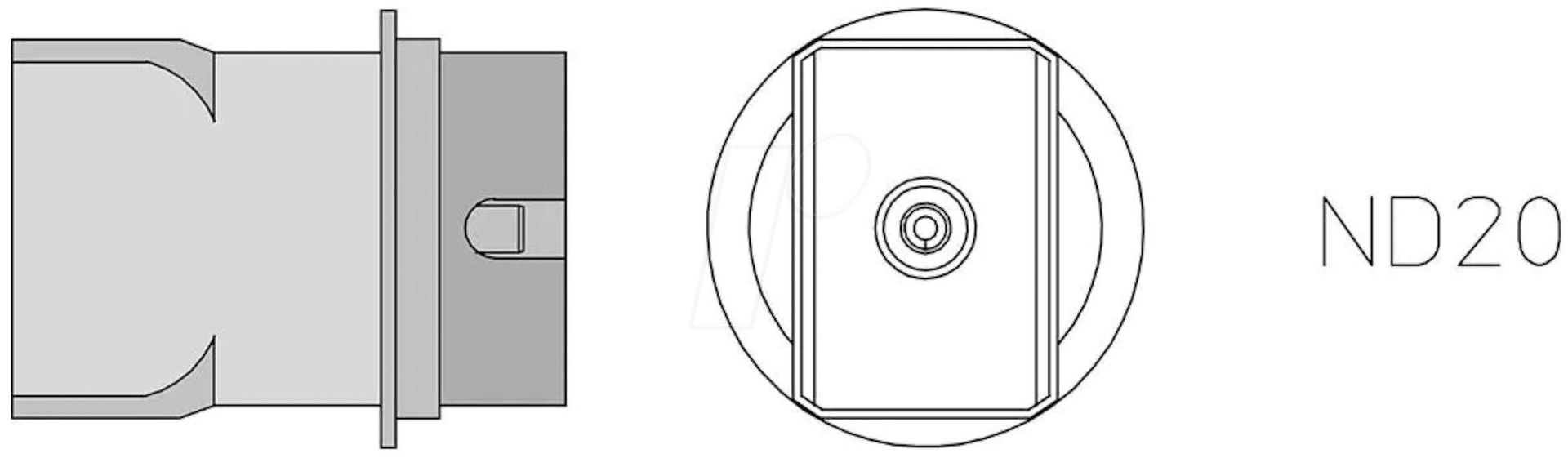 WE T0058736840N - ND20 Heißluftdüse 21,5X14,8 mm